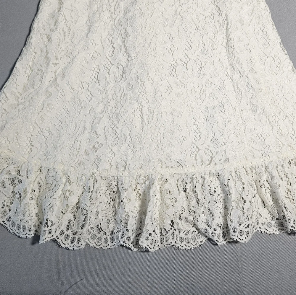 Draper James Lace Trim Sleeveless White Romantic Midi Sz 8 Wedding Boho NWT - Picture 5 of 9